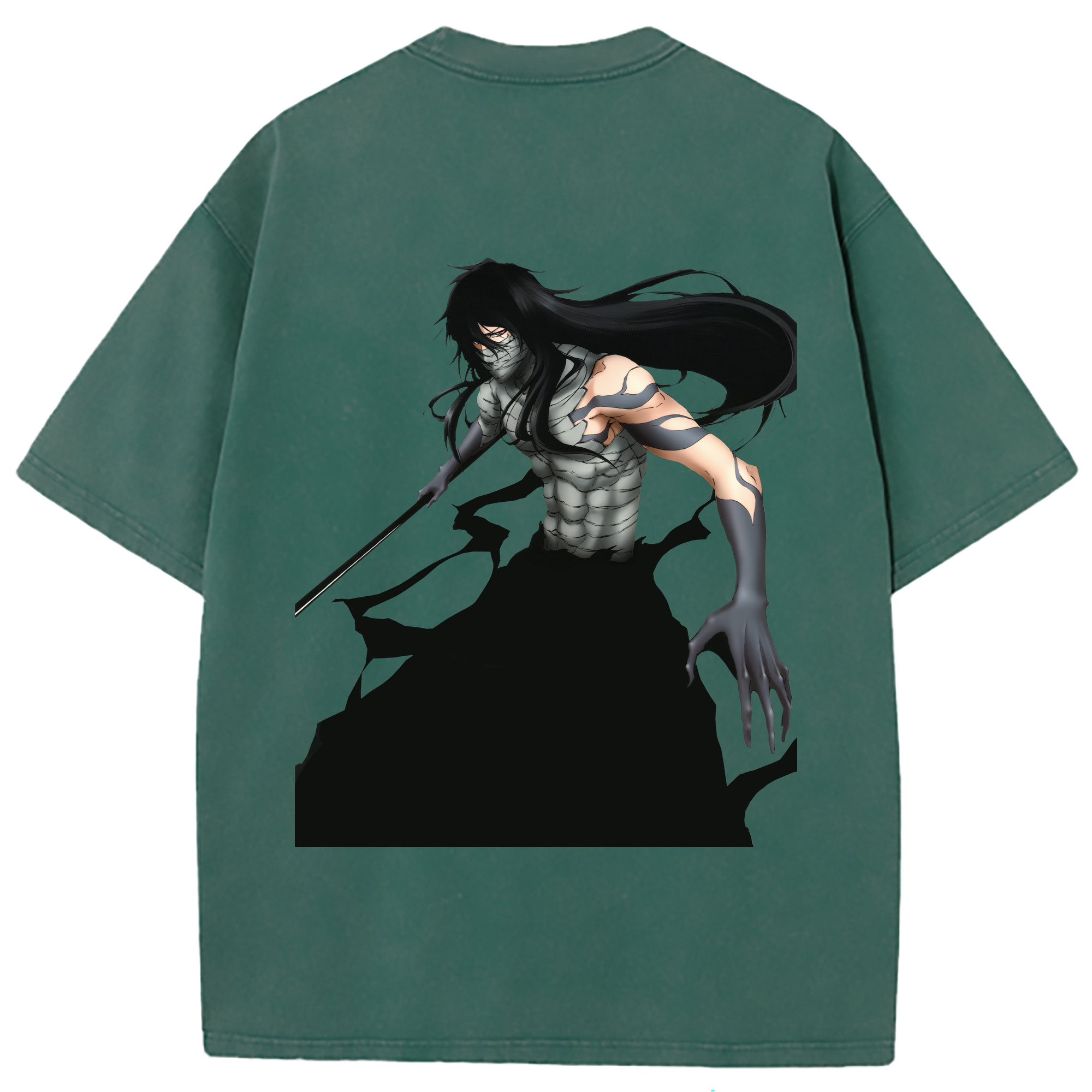 （画像用） ブリーチ 黒崎一護（くろさき いちご）BLEACH Kurosaki Ichigo 綿100% ヴィンテージ風 半袖Tシャツ（背面プリント）